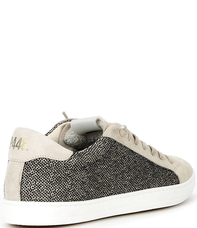 P448 John Fabric and Suede Lace Up Sneakers