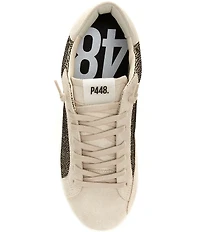 P448 John Fabric and Suede Lace Up Sneakers