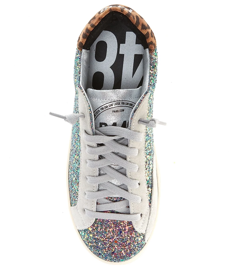 P448 John Multi Glitter Lace-Up Sneakers