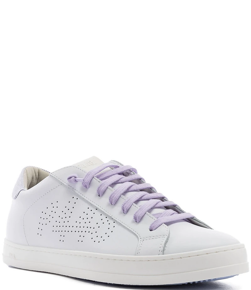 P448 John Leather Stripe Lace Up Sneakers
