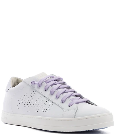 P448 John Leather Stripe Lace Up Sneakers