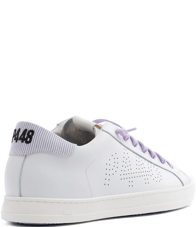 P448 John Leather Stripe Lace Up Sneakers