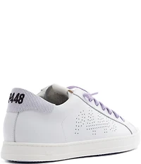 P448 John Leather Stripe Lace Up Sneakers