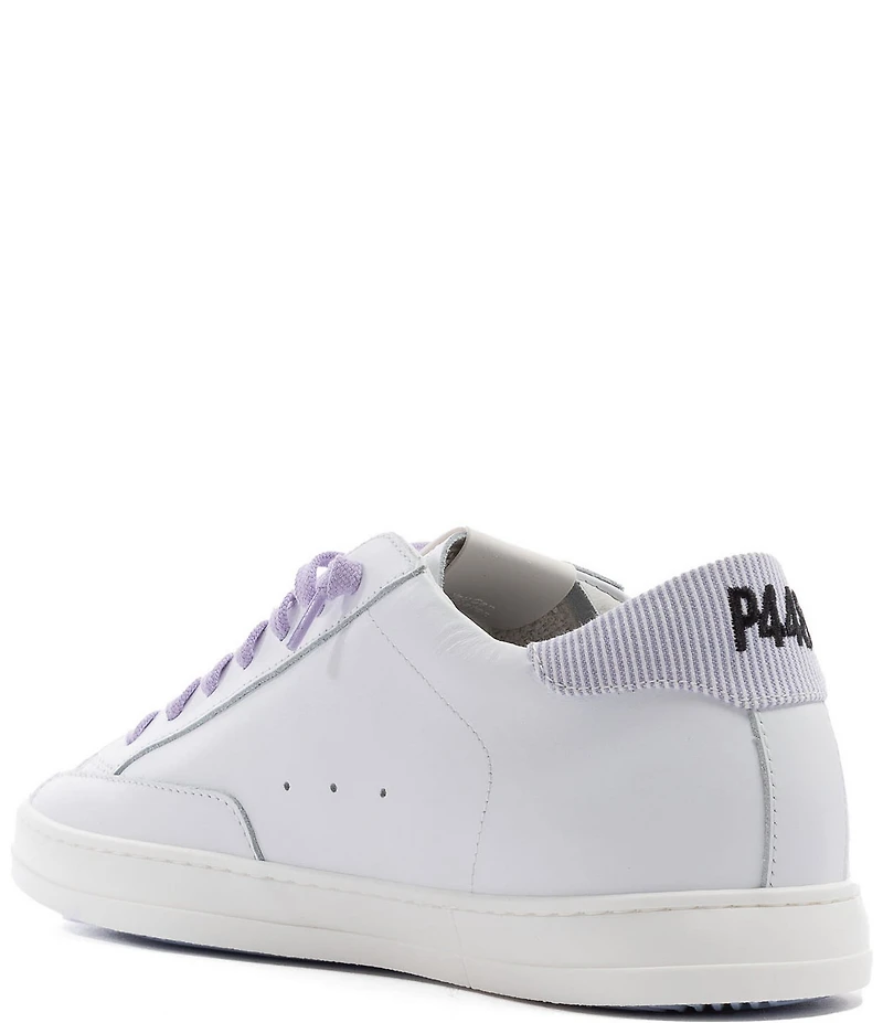 P448 John Leather Stripe Lace Up Sneakers