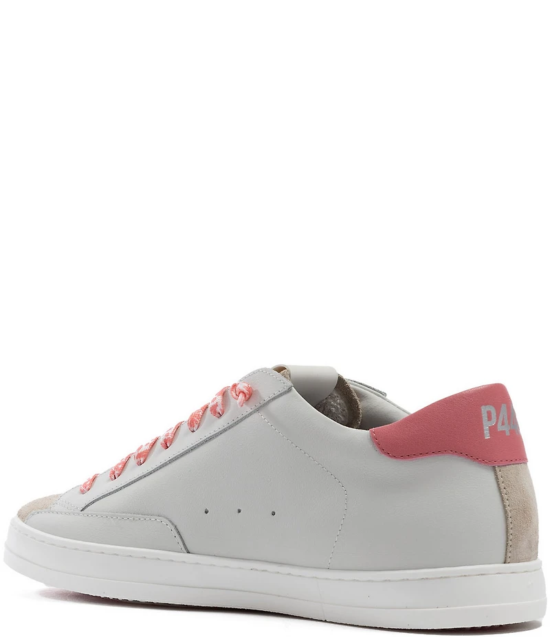 P448 John Tropical Leather Lace Up Sneakers