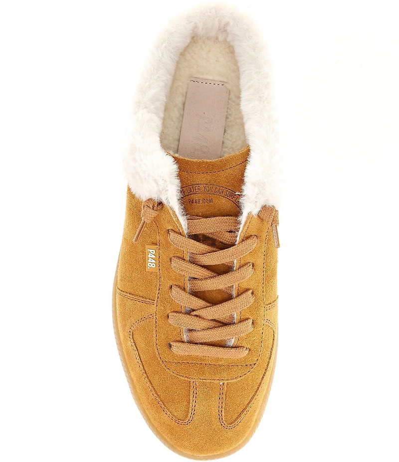 P448 Monaco Suede and Faux Fur Mule Sneakers