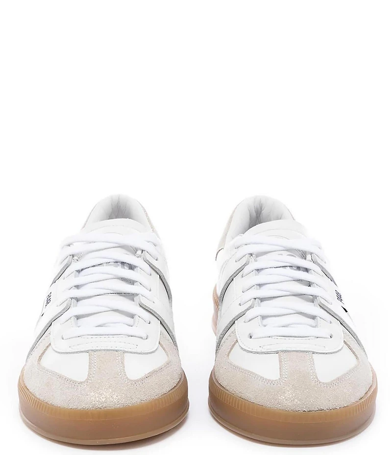 P448 Monza Leather and Suede Lace-Up Sneakers