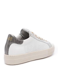 P448 Thea Chalk Leather Platform Sneakers