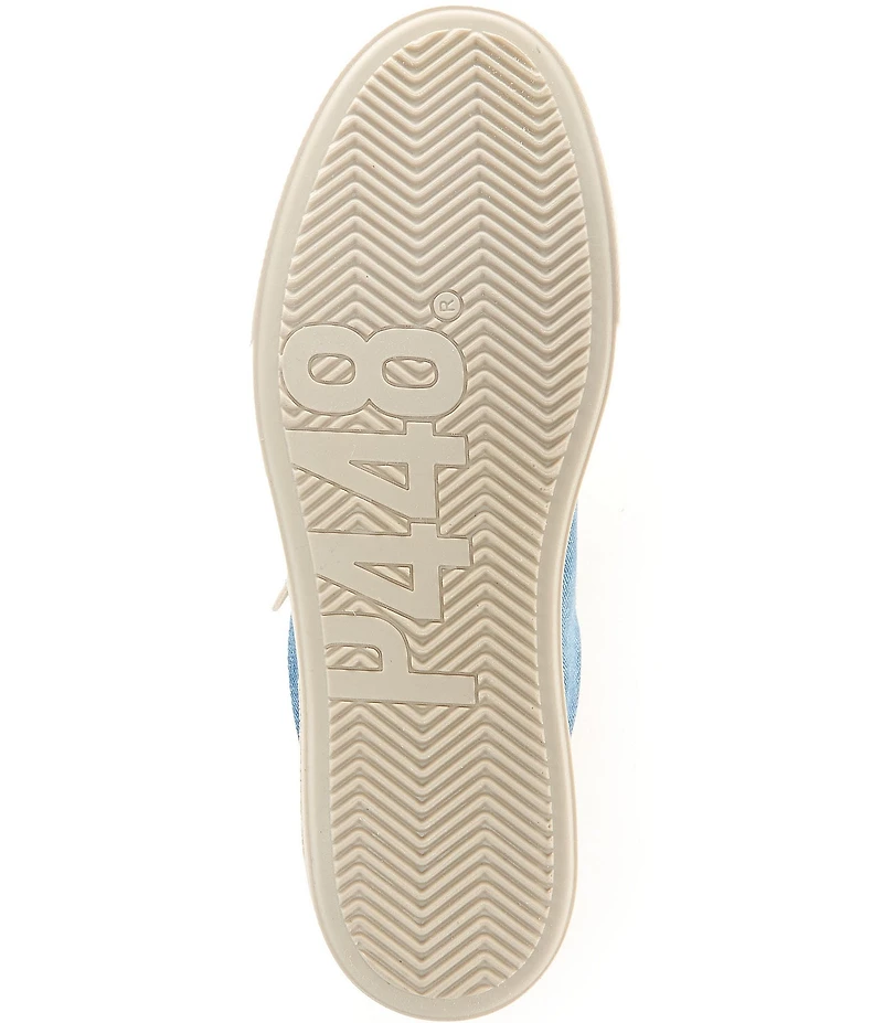 P448 Thea Denim Platform Lace Up Sneakers