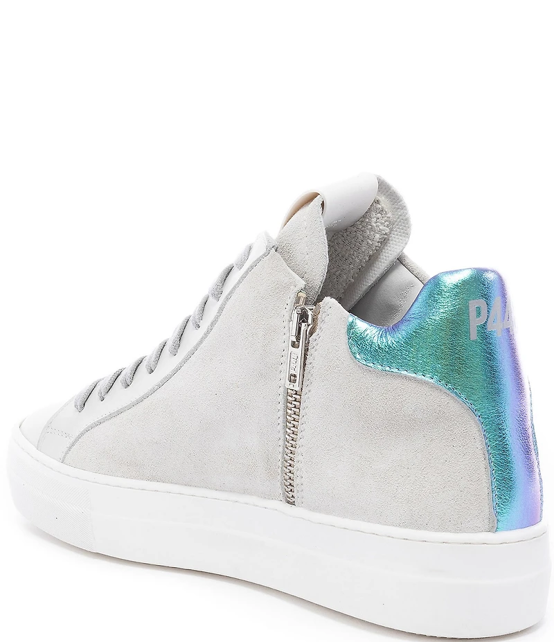 P448 Thea Glim Suede Mid Top Lace-Up Sneakers