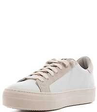 P448 Thea Leather Lace-Up Sneakers