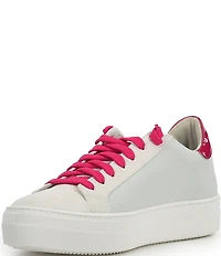 P448 Thea Leather and Patent Platform Sneakers