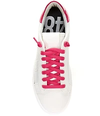 P448 Thea Leather and Patent Platform Sneakers