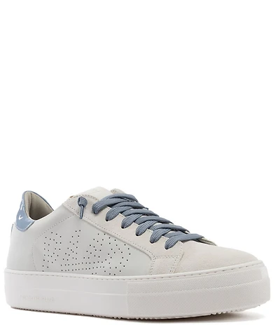 P448 Thea Leather and Patent Platform Sneakers