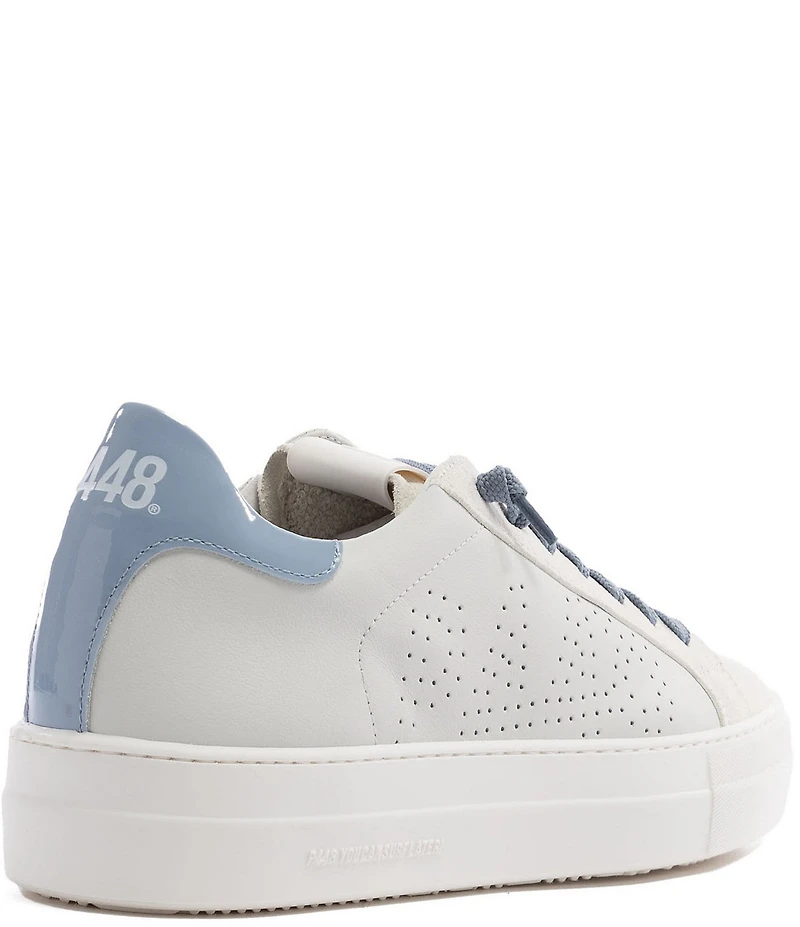 P448 Thea Leather and Patent Platform Sneakers