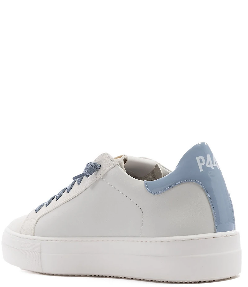 P448 Thea Leather and Patent Platform Sneakers
