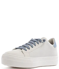 P448 Thea Leather and Patent Platform Sneakers