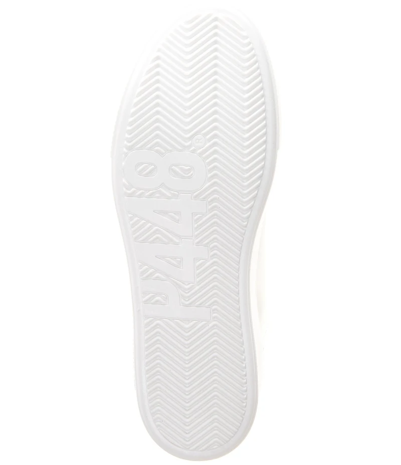 P448 Thea White Laser Low Top Leather Platform Sneakers