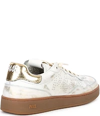 P448 Vert Leather Low Top Lace Up Sneakers