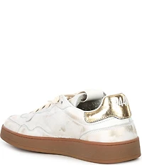 P448 Vert Leather Low Top Lace Up Sneakers