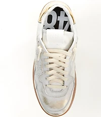 P448 Vert Leather Low Top Lace Up Sneakers