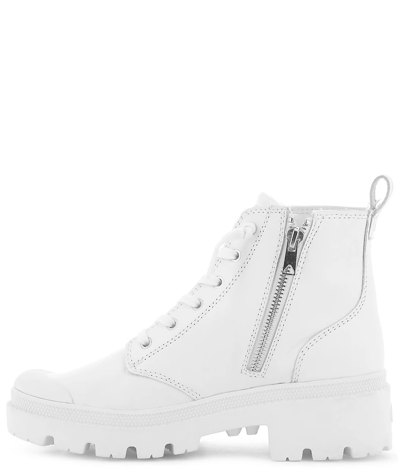 Palladium Pallabase Leather Lace Up Lug Sole Booties