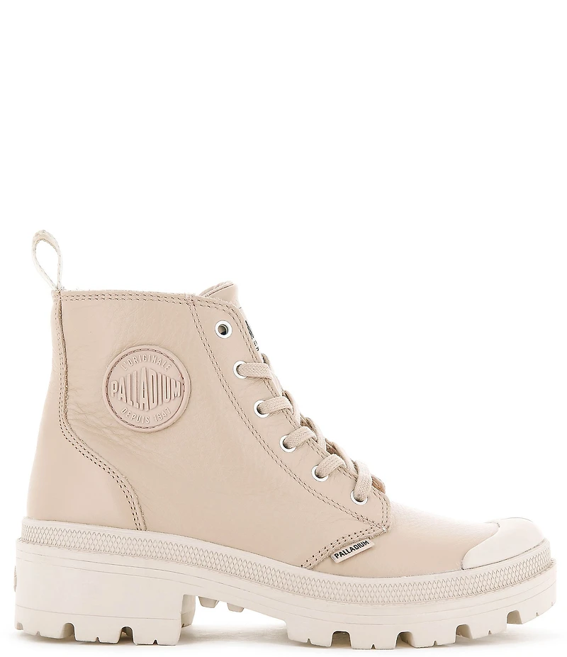 Palladium Pallabase Leather Lace Up Lug Sole Booties