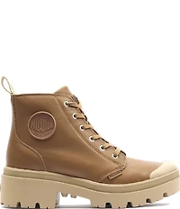 Palladium Pallabase Leather Lace Up Lug Sole Booties