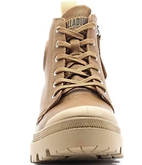 Palladium Pallabase Leather Lace Up Lug Sole Booties