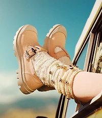 Palladium Women's Pampa Washed Canvas Mary Jane Sneakers