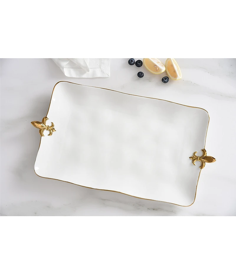 Pampa Bay Fleur-De-Lis Collection Rectangular Platter