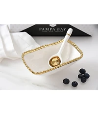 Pampa Bay Golden Salerno Porcelain Bowl Gift Set
