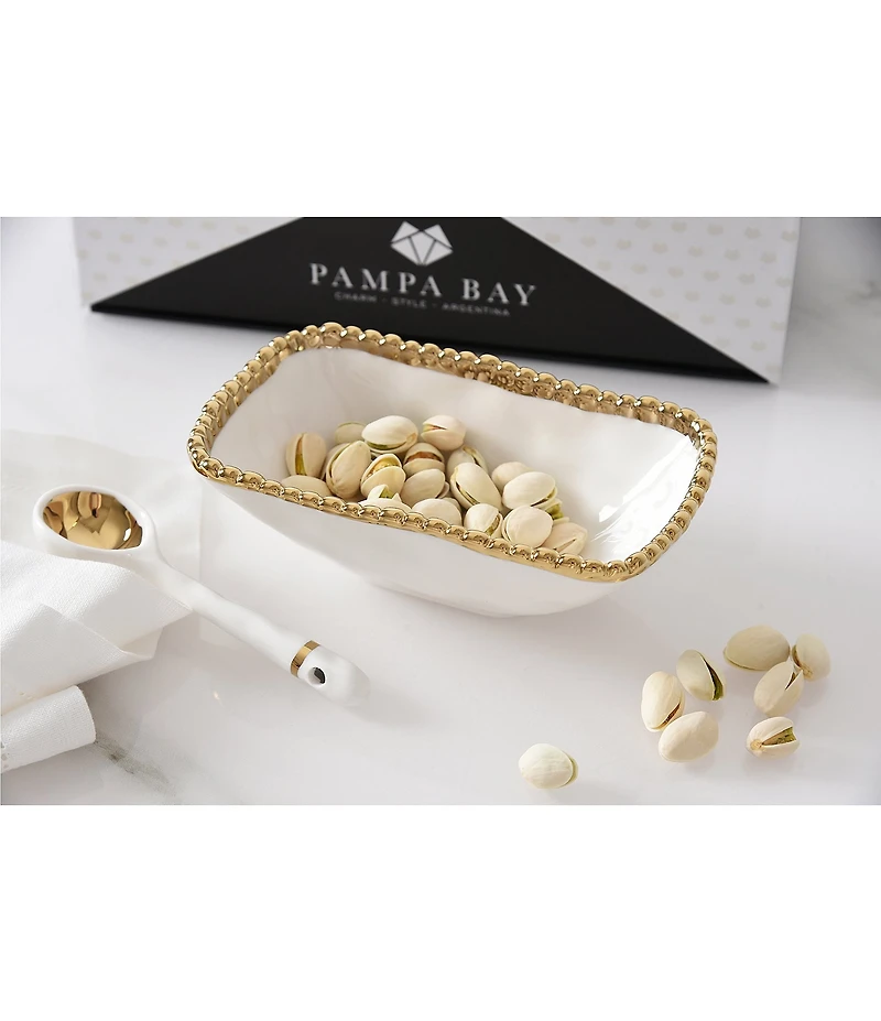 Pampa Bay Golden Salerno Porcelain Bowl Gift Set