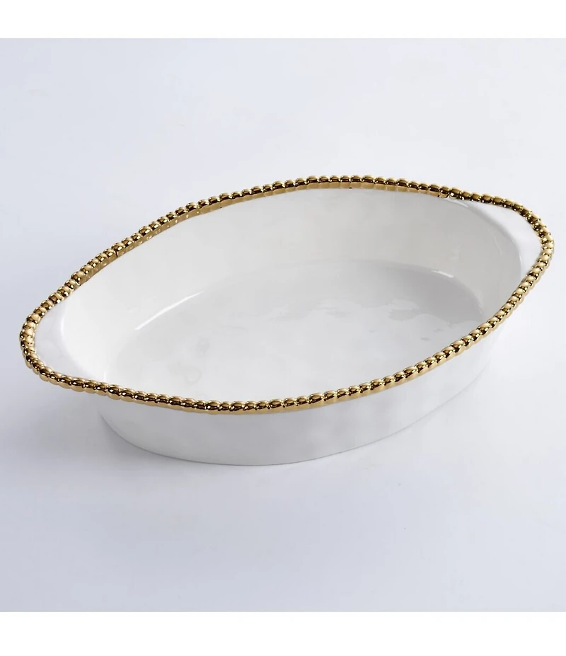 Pampa Bay Golden Salerno Porcelain Oval Baking Dish