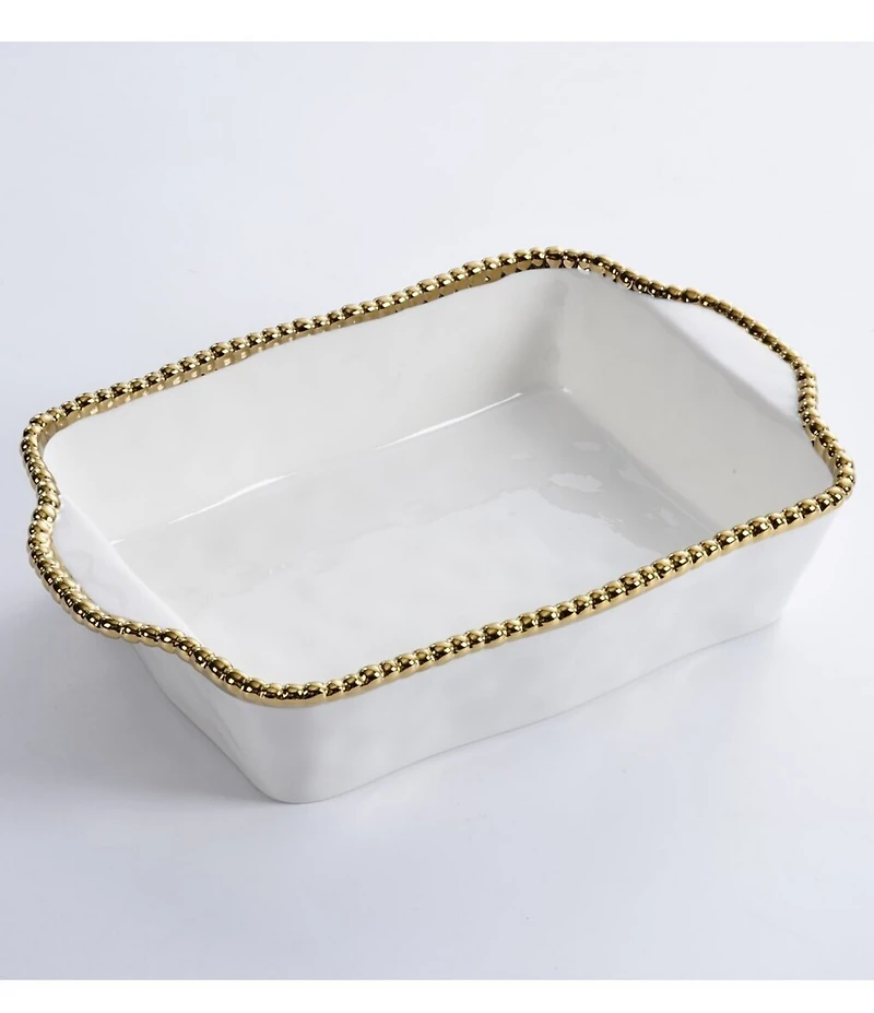 Pampa Bay Golden Salerno Porcelain Rectangular Baking Dish