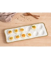 Pampa Bay Salerno Golden Porcelain Deviled Egg Tray