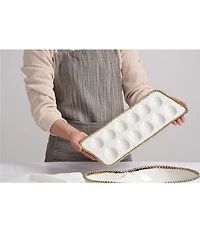 Pampa Bay Salerno Golden Porcelain Deviled Egg Tray
