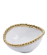 Pampa Bay Salerno Golden Porcelain Oval Condiment Bowl