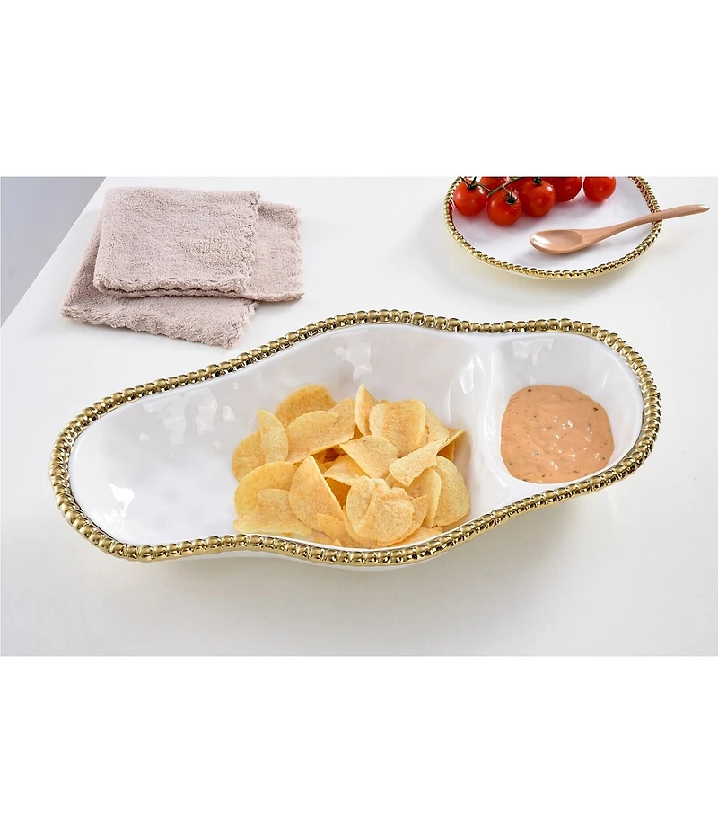 Pampa Bay Salerno Porcelain Chip and Dip Bowl