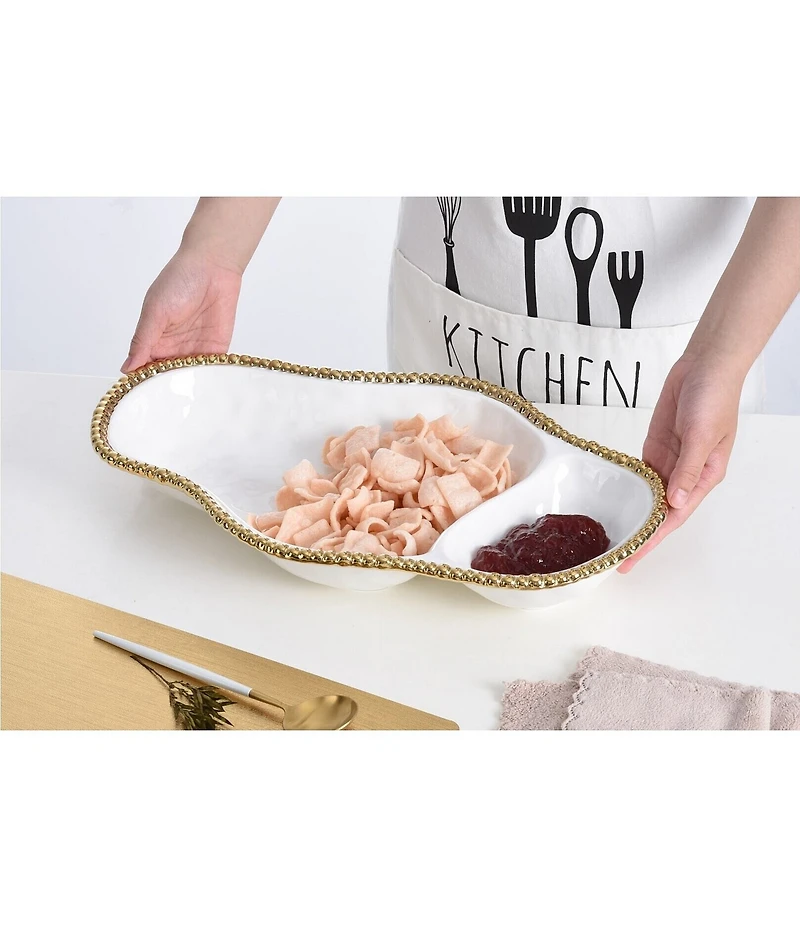 Pampa Bay Salerno Porcelain Chip and Dip Bowl