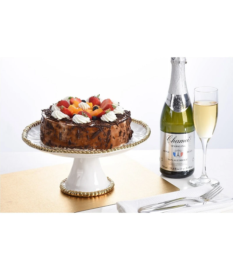 Pampa Bay Salerno Porcelain Round Cake Stand