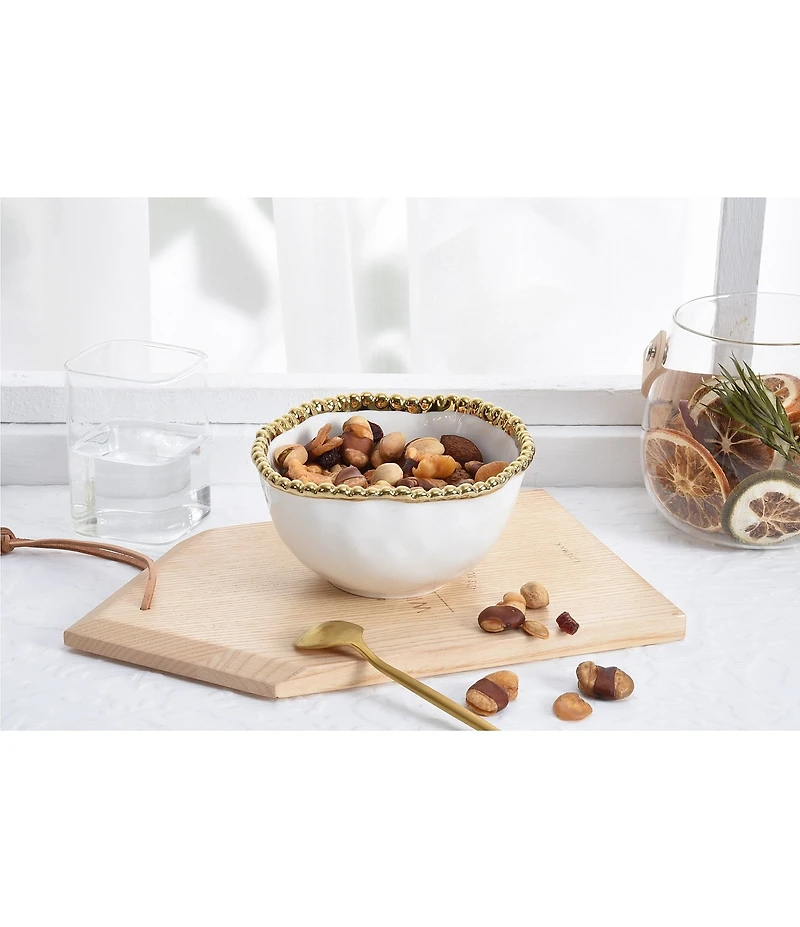 Pampa Bay Salerno Silver Porcelain Small Salad Bowl