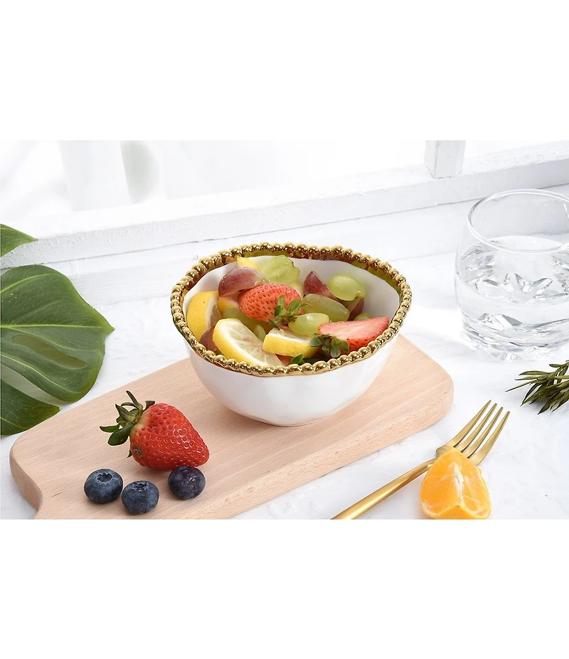 Pampa Bay Salerno Silver Porcelain Small Salad Bowl