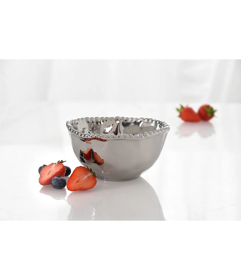 Pampa Bay Verona Silver Porcelain Small Bowl