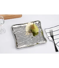 Pampa Bay Verona Silver Porcelain Square Platter