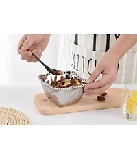 Pampa Bay Verona Silver Porcelain Square Snack Bowl