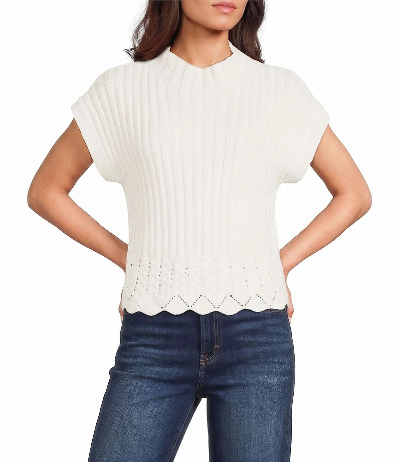 Papermoon Mock Neck Sweater Top