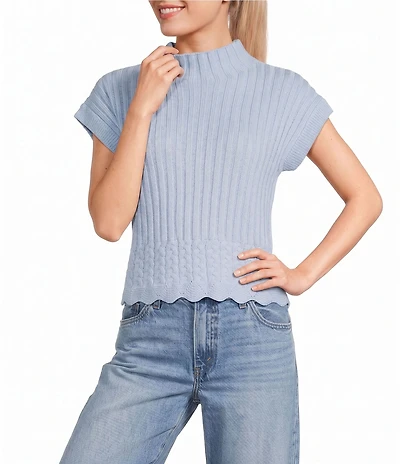 Papermoon Mock Neck Sweater Top
