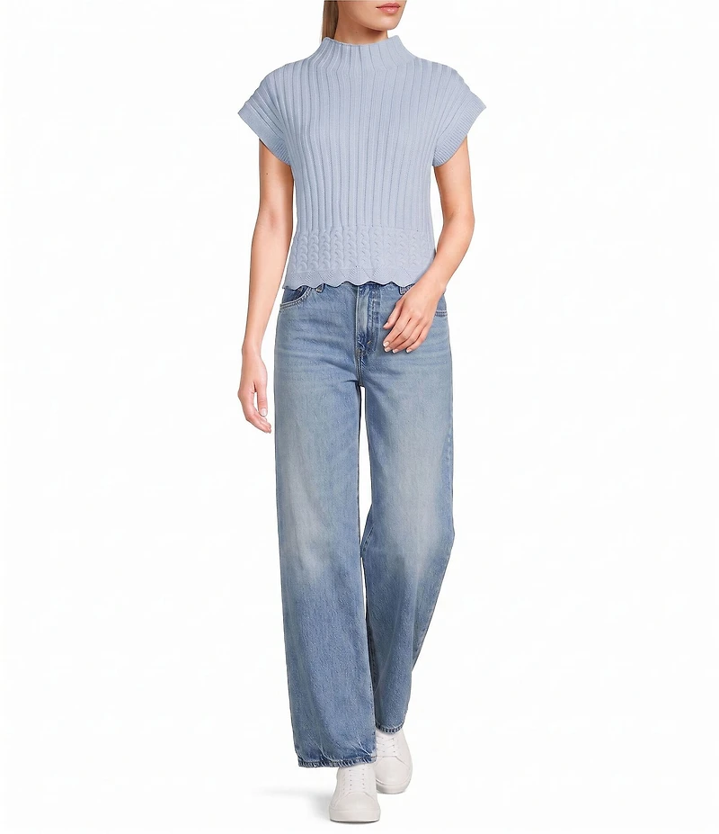 Papermoon Mock Neck Sweater Top