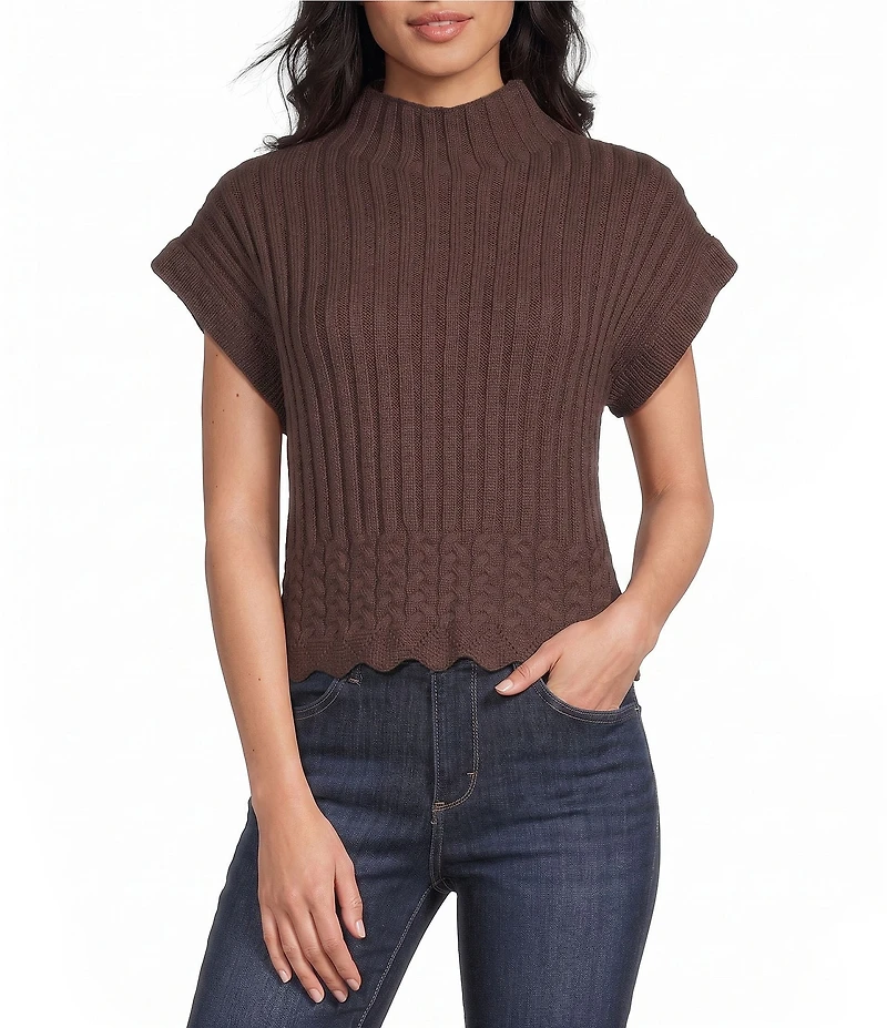 Papermoon Mock Neck Sweater Top